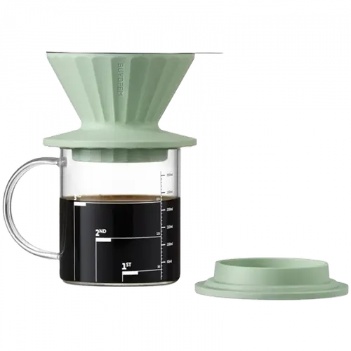 Filtru de cafea BUYDEEM CD1024-CG, 350 ml (Verde/Transparent)