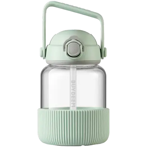 Sticla cu pai portabila BUYDEEM DG78-CG, 800 ml (Verde)