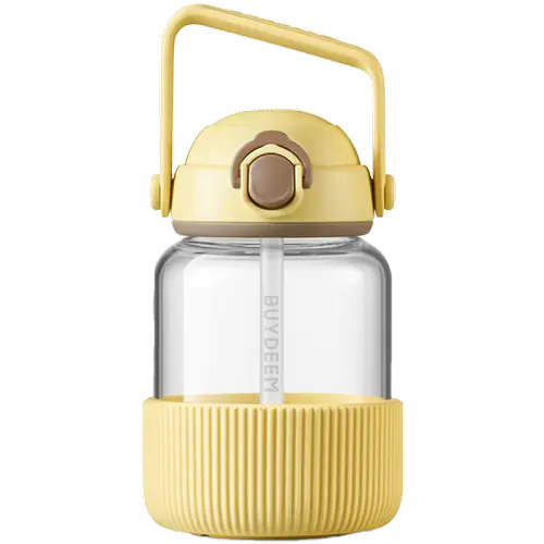 Sticla cu pai portabila BUYDEEM DG78-MY, 800 ml (Galben)