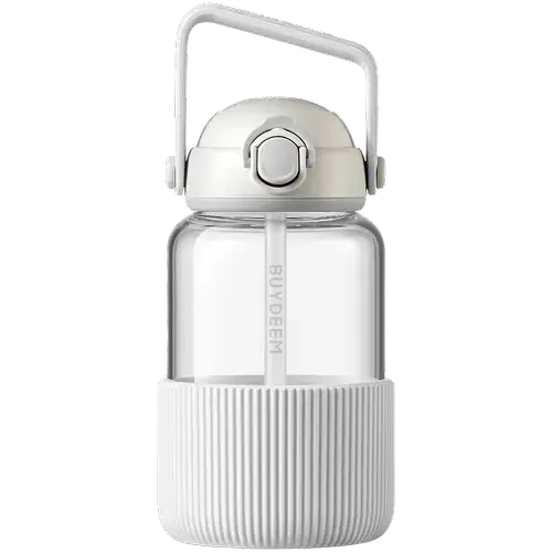 Sticla cu pai portabila BUYDEEM DG710-OW, 1.0 l (Alb)