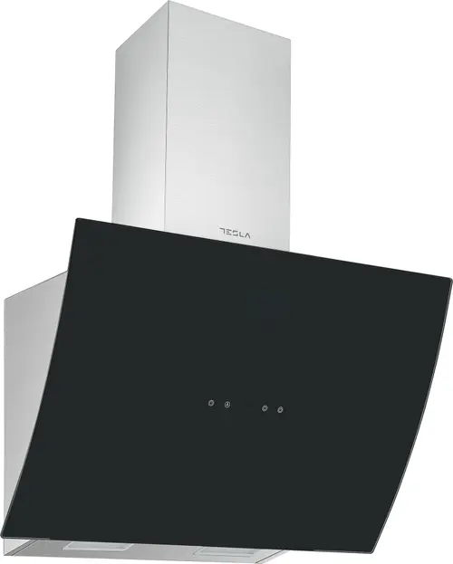 Hota decorativa Tesla DD600AXB, 630 m3/h, Display LED, 1 motor DC 75 W, 60 cm, Clasa A+ (Inox/Sticla)