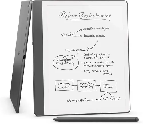 Tableta ePaper Amazon Kindle Scribe 2024, 64GB, Premium Pen, Display 10.2inch glare-free, 300 ppi, Wi-Fi, USB-C (Gri)