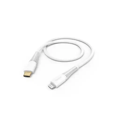 Cablu incarcare Hama 201603, USB Type-C - Lightning, 1.5 m (Alb)