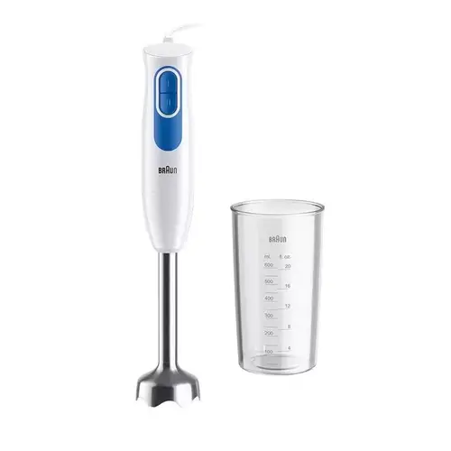 Blender de mana Braun MultiQuick 2 MQ20001MWH, 600 W, 2 viteze, 0.6 l (Alb)
