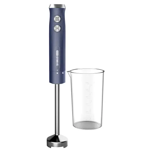 Blender vertical SAMUS SB800, 800 W, Pahar 0.6 l, Turatie reglabila + Pulse, Inox (Albastru)