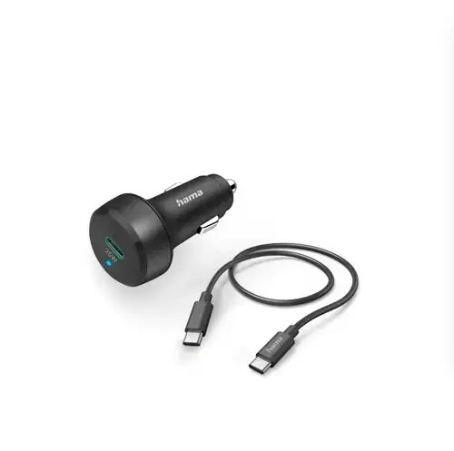 Incarcator auto Hama USB-C, PD 25W, 1 m (Negru)