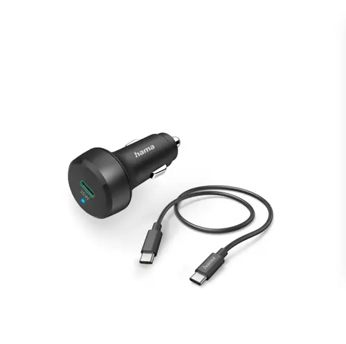Incarcator auto Hama USB-C, PD 25W, 1 m (Negru)