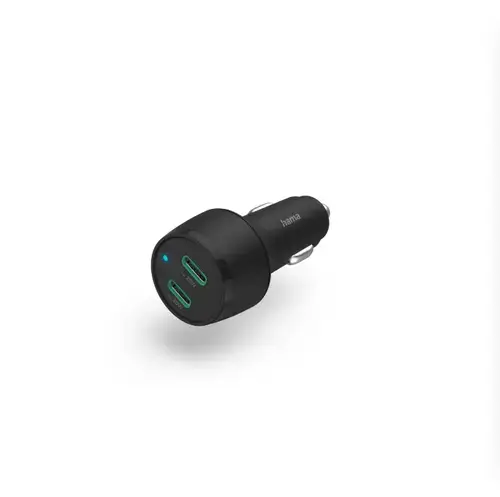 Incarcator auto Hama, 2 X USB-C, USB-C 20W, USB-C 25W (Negru)