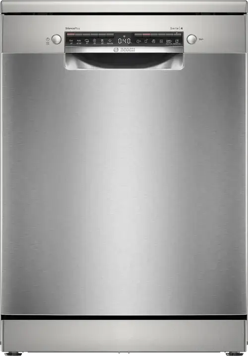 Masina de spalat vase independenta BOSCH 3SMS4EVI00E, Seria 4, 60 cm, Clasa C, anti amprenta, EfficientDry, Sertar Vario, Sistem Rackmatic triplu, Silence Plus (Inox)