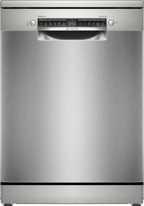 Masina de spalat vase independenta BOSCH 3SMS4EVI00E, Seria 4, 60 cm, Clasa C, anti amprenta, EfficientDry, Sertar Vario, Sistem Rackmatic triplu, Silence Plus (Inox)
