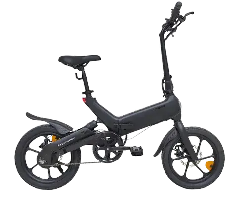 Bicicleta electrica pliabila MS ENERGY eBike i6, roti 16inch, autonomie maxima 60 km, motor 250W, baterie LG 36V/10Ah (Negru)
