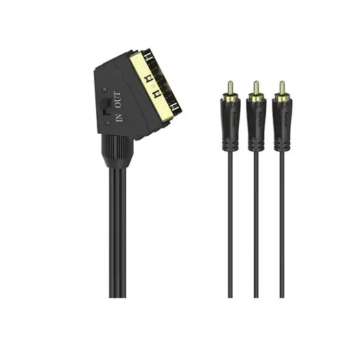 Cablu video Hama 205156, Scart - RCA, 1.5m (Negru)