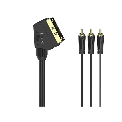 Cablu video Hama 205156, Scart - RCA, 1.5m (Negru)