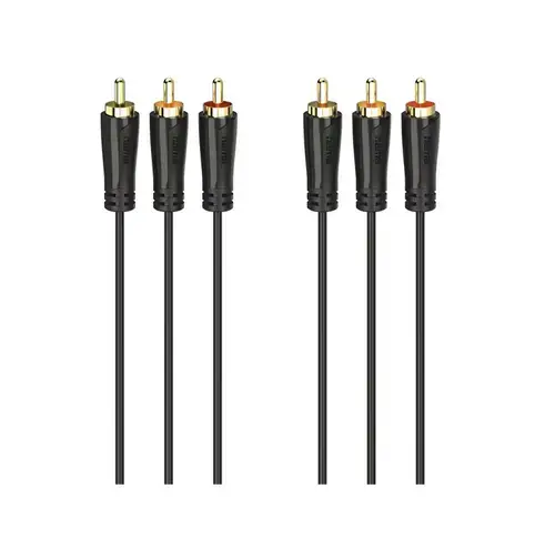 Cablu audio-video RCA HAMA 205150, 1.5m (Negru)