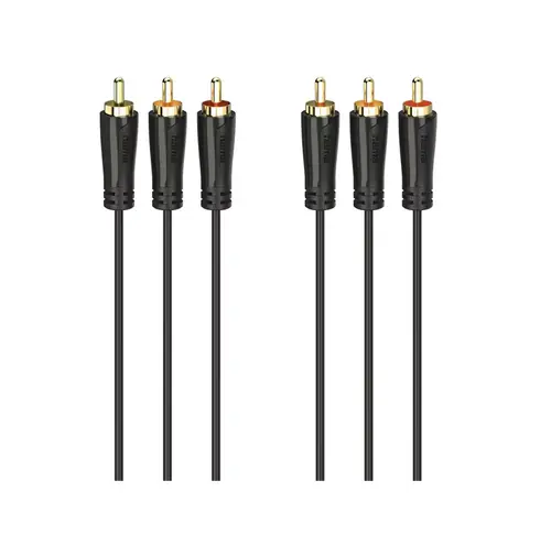 Cablu audio-video RCA HAMA 205150, 1.5m (Negru)