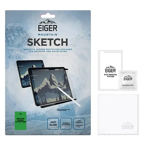Folie Eiger Mountain Sketch iPad Air 11 (2024)/ 10.9 (10th Gen), Transparent