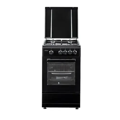 Aragaz clasic Studio Casa Viva Galaxy 4G 50/55 cm, 4 arzatoare gaz, 49 l, Cuptor gaz, Gratare emailate (Negru)