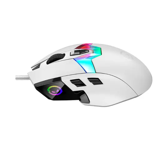 Mouse Gaming Lorgar MSP80, Wired, USB, RGB (Alb)