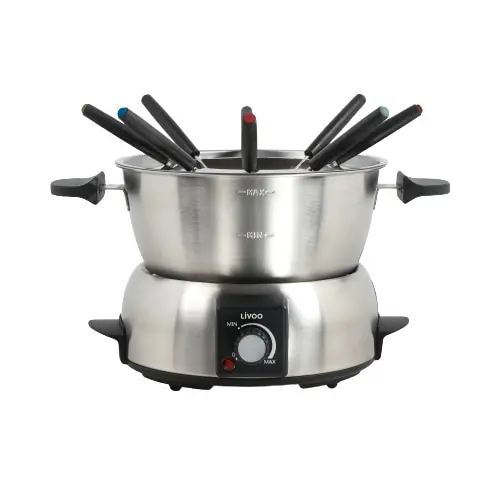 Set fondue electric Livoo DOC263, 1000 W, 8 persoane (Inox)