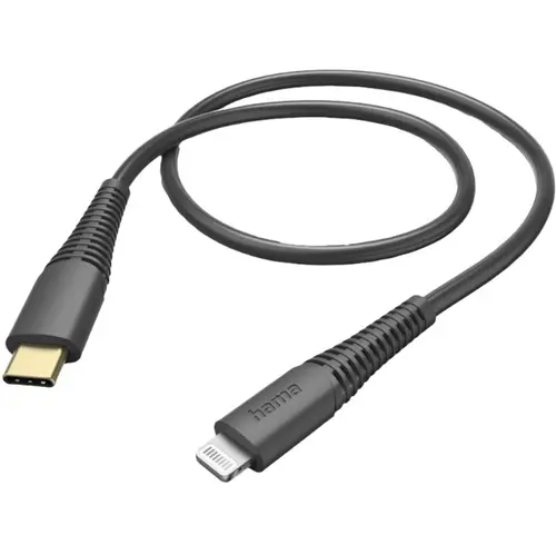 Cablu Hama 201602, USB-C - Lightning, 1.5 m (Negru)