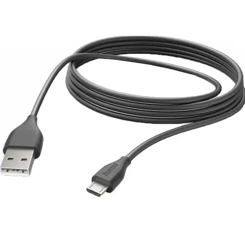 Cablu de date Hama 201588, USB-A - MicroUSB, 3m (Negru)