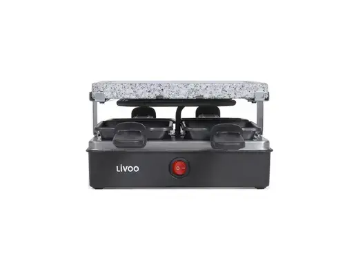 Gratar Raclette 4 persoane DOC242, Putere 600 W (Negru)