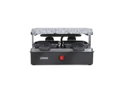 Gratar Raclette 4 persoane DOC242, Putere 600 W (Negru)