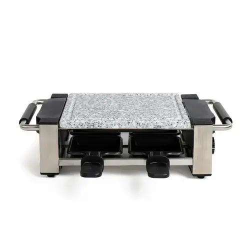 Gratar Raclette cu plita detasabila din granit Livoo DOC261, 650 W, 4 persoane (Gri)
