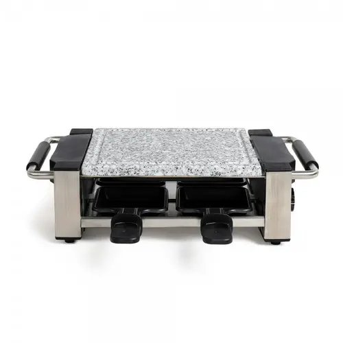 Gratar Raclette cu plita detasabila din granit Livoo DOC261, 650 W, 4 persoane (Gri)