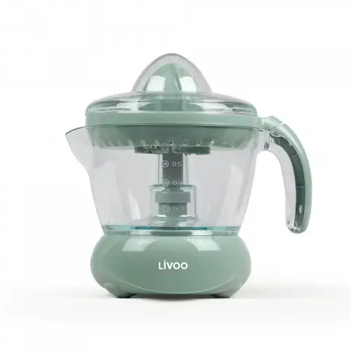 Storcator electric pentru citrice Livoo DOD131VS, 25 W, 0.7 L, 2 conuri interschimbabile (Verde)