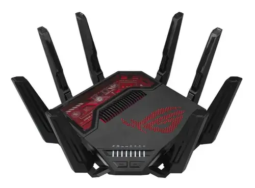Router Wireless Gigabit ASUS ROG Rapture GT-BE19000, WI-Fi 7, Tri Band 1376 + 5764 + 11539 Mbps, USB 3.2 Gen1 (Negru)
