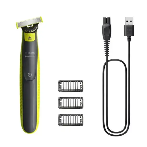 Aparat de tuns si barbierit Philips OneBlade 360 QP2724/23, 3 piepteni, Autonomie 45 minute (Verde)