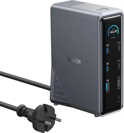 Docking Station Anker Prime 737 14in1, 160 W, GaN AC-DC,  (Negru)