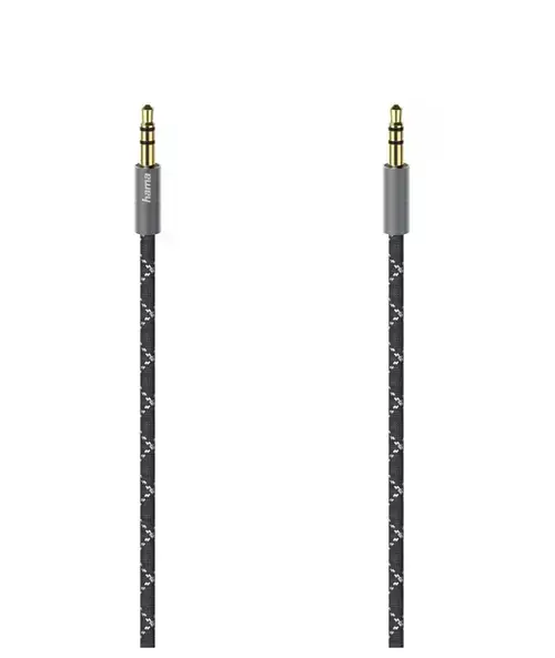 Cablu audio Hama 205130, jack 3.5mm, 1.5m (Negru/Gri)