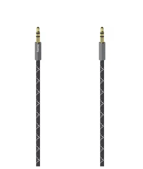 Cablu audio Hama 205130, jack 3.5mm, 1.5m (Negru/Gri)