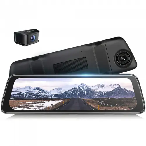Camera Auto Fata Spate DDPAI mola E3, 4MP 2K, Wi-Fi 2.4GHz, Ecran tactil LCD 9.35inch,  (Negru)