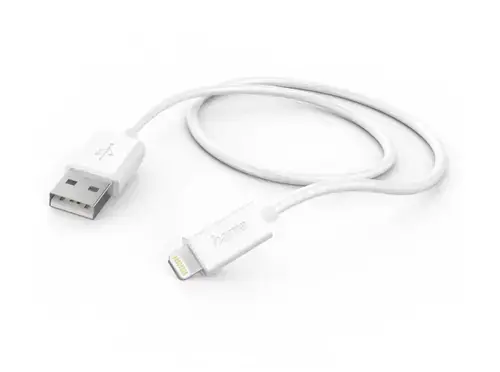 Cablu de date Hama 201579, USB-A - Lightning, 1m (Alb)