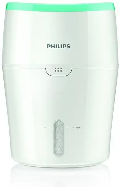 Umidificator de aer Philips HU4801/01, Tehnologie NanoCloud, Rezervor 2 l, 200 ml/h, Alb/Verde