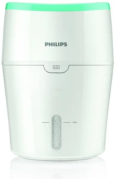 Umidificator de aer Philips HU4801/01, Tehnologie NanoCloud, Rezervor 2 l, 200 ml/h, Alb/Verde