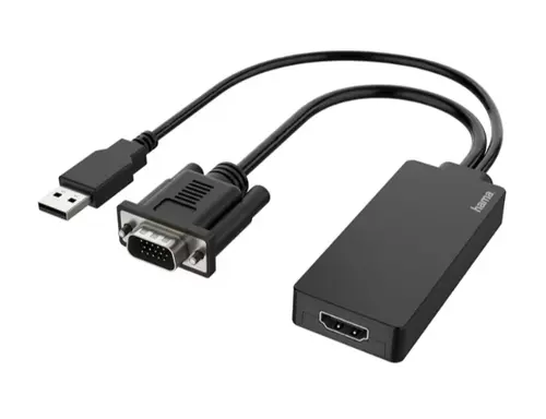 Adaptor VGA + USB - HDMI HAMA 200342 (Negru)