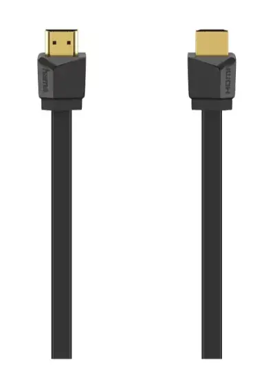 Cablu HDMI Ethernet Hama 205013, 1.5m, 4K HDR, placat aur (Negru)