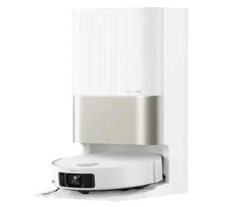 Robot de aspirare Dreame X50 Ultra Complete RLX85CE-4-WH, detectare AI a obstacolelor si navigare la 360°, comanda vocala, depasire obstacol de 6CM, aspirare 20000Pa, perie dubla anti-incurcare (Alb)