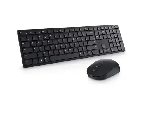 Kit tastatura si mouse Dell KM555, Wireless, USB (Negru)