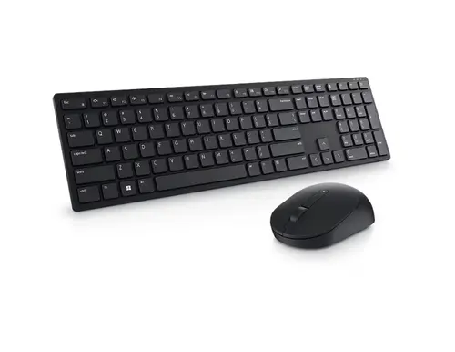 Kit tastatura si mouse Dell KM555, Wireless, USB (Negru)