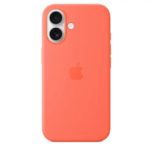 Husa Protectie Spate Apple MDGN4ZM/A pentru iPhone 16, Silicon, MagSafe (Portocaliu)