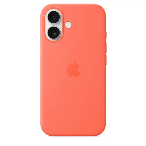 Husa Protectie Spate Apple MDGN4ZM/A pentru iPhone 16, Silicon, MagSafe (Portocaliu)