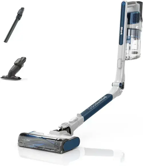 Apirator vertical Shark IZ380EU PowerPro, Autonomie 50 minute, Recipient 0.7 l, Tehnologie FloorDetect (Albastru/Alb)