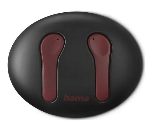 Casti True Wireless Hama Spirit Unchained, Bluetooth, Microfon (Negru/Rosu)