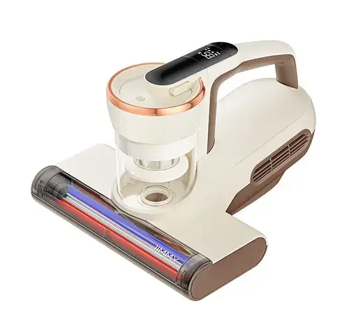 Aspirator de mana anti acarieni Jimmy WB63-BJ anti-mite UV, 600 W, Sterilizare UV, Detectie praf, Tehnologie ultrasonica, 0.4 l (Bej)