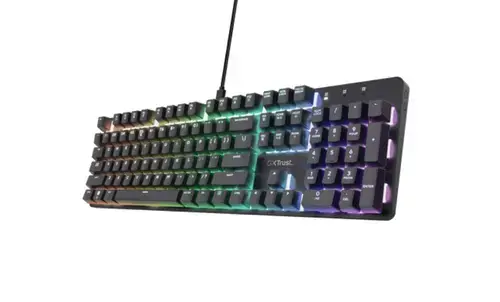 Tastatura Trust GXT 871 Zora, RGB LED, Wired, USB-A (Negru)